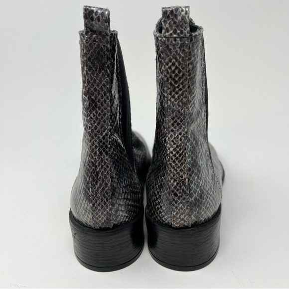 Kenneth Coke Reaction Salt Chelsea Boots Size 11 Snakeskin Reptile Grey - Picture 5 of 7
